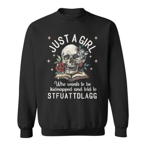 Dark Romance Smutt Book Merch STFUATTDLAGG Good Girl Trigger Sweatshirt - Bookorys CA