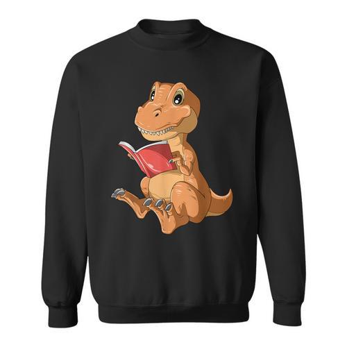 Dinosaur Reading Book Dino Reading Book Lovers Book Readers Sweatshirt - Bookorys DE