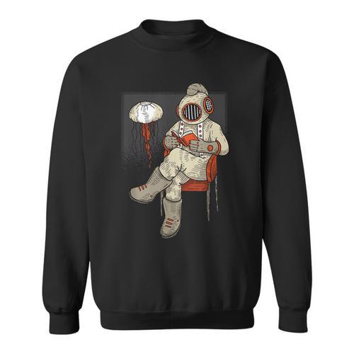 Diving Book Reading Sweatshirt - Bookorys