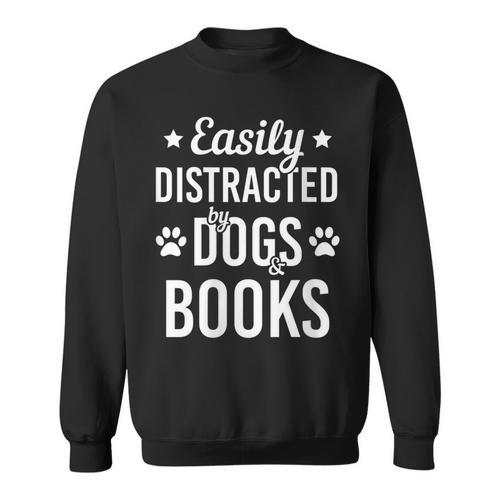 Dog Lover Book Lover Reading Books And Dogs Dog Sweatshirt - Bookorys CA