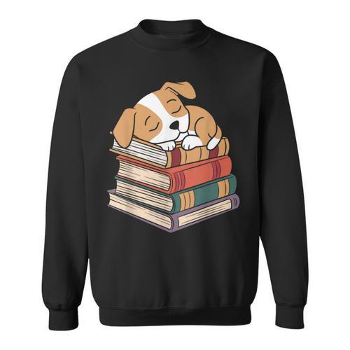 Dog Reading Book Pajama Sleep Sweatshirt - Bookorys UK