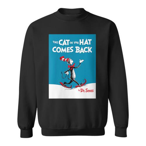 Dr Seuss The Cat In The Hat Comes Back Book Cover Sweatshirt - Bookorys