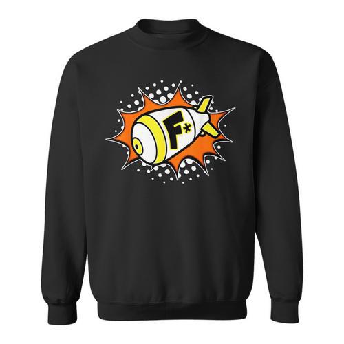 F-Bomb Retro Action Word Comic Book Cartoon Pop Art Sweatshirt - Bookorys