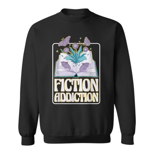 Fiction Addiction Book Reader And Booklover Sweatshirt - Bookorys DE