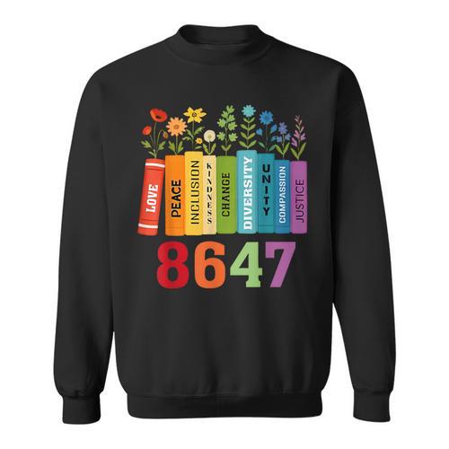 Floral Foxglove Daisy Tulip 8647 Books Lover Blooming Flower Sweatshirt - Bookorys AU