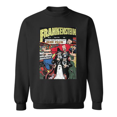 Frankenstein Halloween Horror Vintage Comic Book Retro Sweatshirt - Bookorys