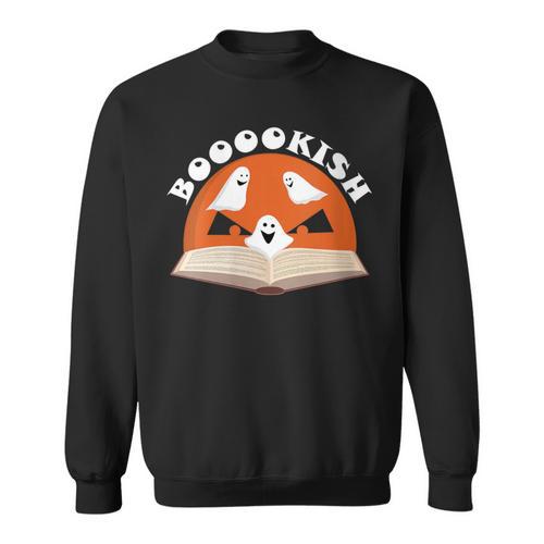 Ghosts & Pumpkin Bookish Halloween Readers And Book Lovers Sweatshirt - Bookorys AU