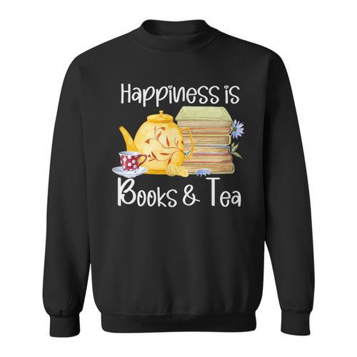 Happiness Is Books And Tea Sweatshirt - Bookorys DE