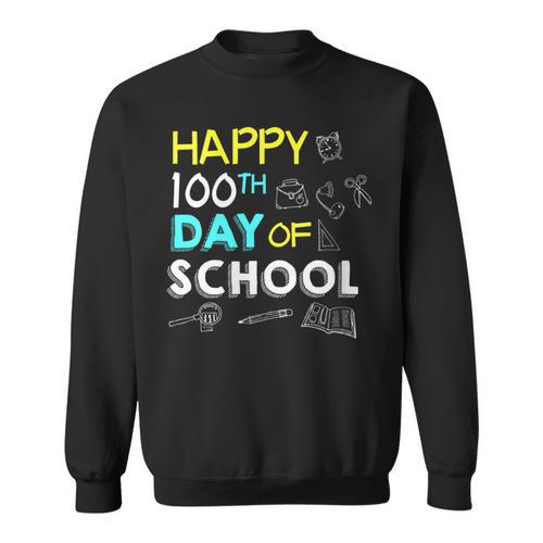 Happy 100th Day Of 5th Fifth Grade Books School Teacher Sweatshirt - Bookorys