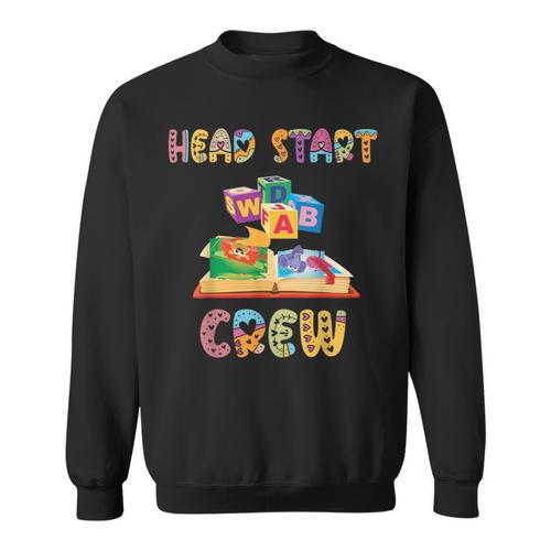 Head Start Crew Book ABC Block Headstart Teacher Arts Men Women Sweatshirt - Bookorys