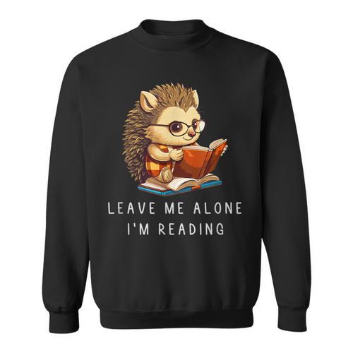 Hedgehog Book Lover Leave Me Alone I'm Reading Girls Sweatshirt - Bookorys AU
