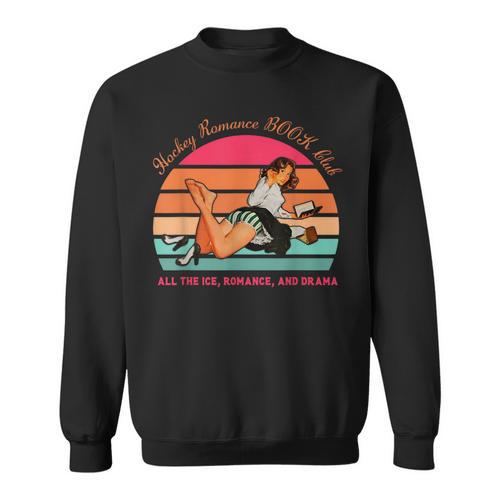 Hockey Romance Book Club All The Ice Romance Drama Vintage Sweatshirt - Bookorys CA