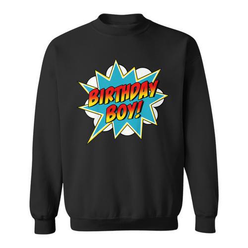 Kids Birthday Boy Superhero Boys Birthday Comic Book Sweatshirt - Bookorys