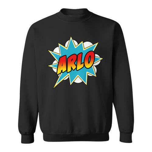 Kids Boys Arlo Comic Book Superhero Name Sweatshirt - Bookorys DE