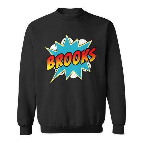 Kids Boys Brooks Comic Book Superhero Name Sweatshirt - Bookorys DE