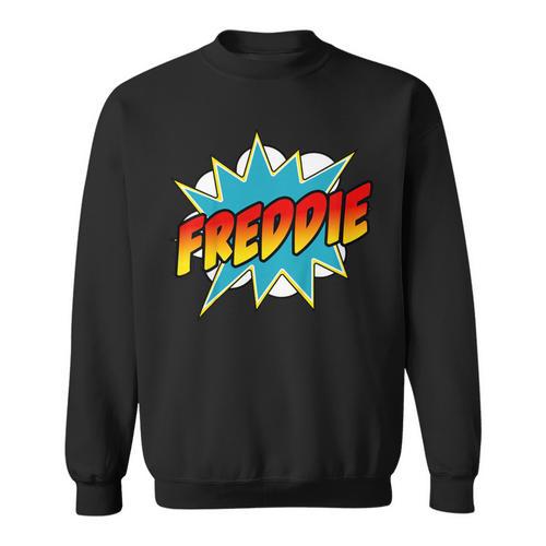 Kids Boys Freddie Name Comic Book Superhero Sweatshirt - Bookorys UK