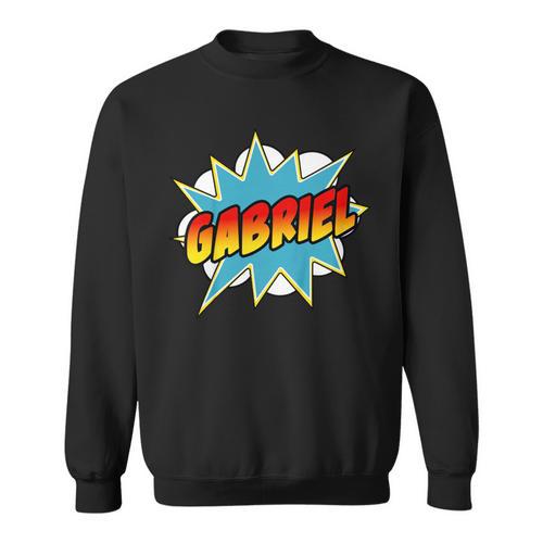 Kids Boys Gabriel Name Comic Book Superhero Sweatshirt - Bookorys