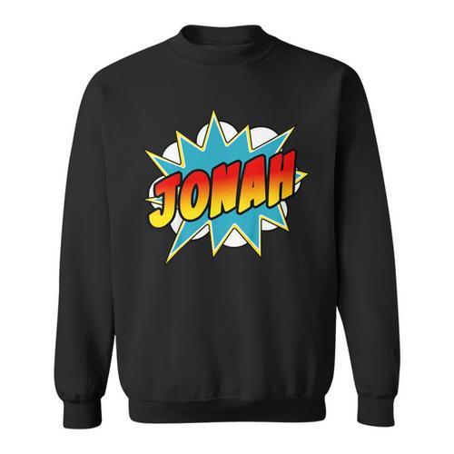 Kids Boys Jonah Name Comic Book Superhero Sweatshirt - Bookorys UK