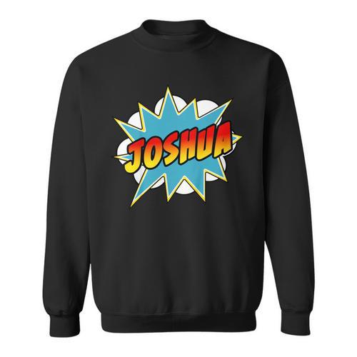 Kids Boys Joshua Comic Book Superhero Name Sweatshirt - Bookorys CA