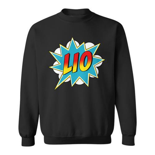 Kids Boys Lio Name Comic Book Superhero Sweatshirt - Bookorys