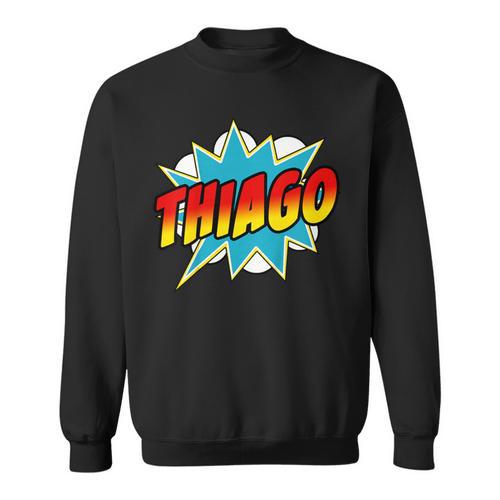 Kids Boys Thiago Comic Book Superhero Name Sweatshirt - Bookorys