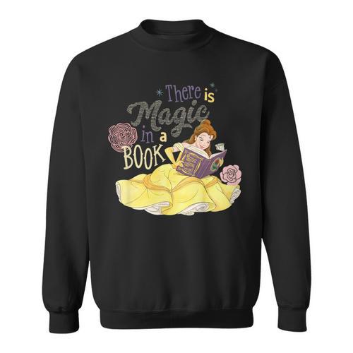 Kids Disney Beauty And The Beast Belle There Is Magic In A Book Sweatshirt - Bookorys