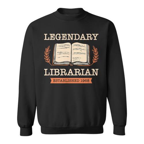 Legendary Librarian Established 1968 Library Book Birthday Sweatshirt - Bookorys UK