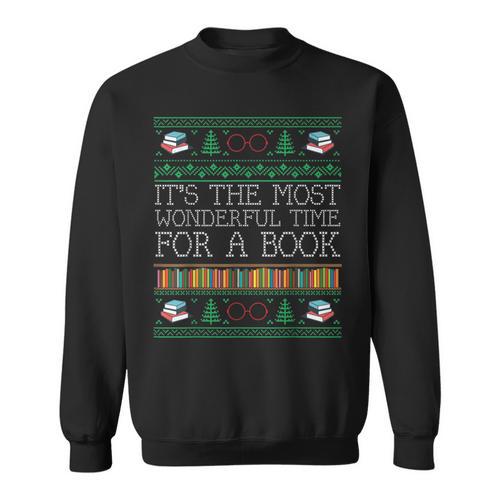 Librarian Books Reading Ugly Christmas Sweaters Sweatshirt - Bookorys