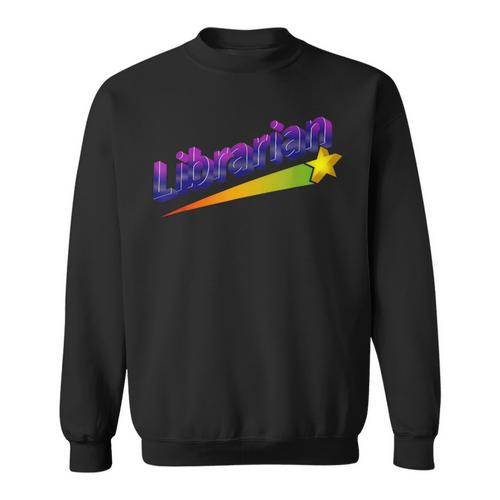 Librarian Books Retro 80s Style Reading Book Lover Sweatshirt - Bookorys DE