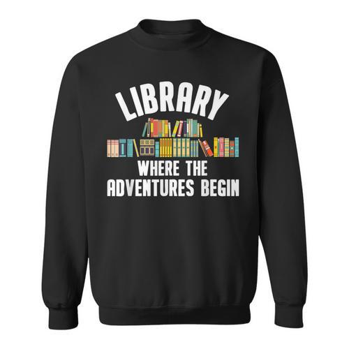 Library Art For Men Women Bookworm Reading Book Lovers Sweatshirt - Bookorys CA