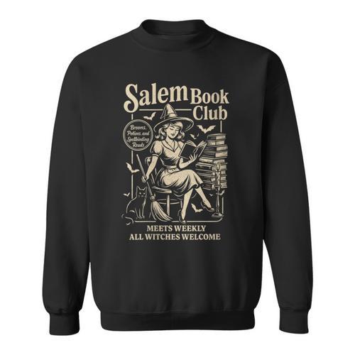 Library Halloween Shirt Salem Book Club Witch Sweatshirt - Bookorys AU