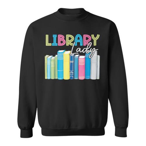 Library Lady Librarian Book Lover Sweatshirt - Bookorys AU