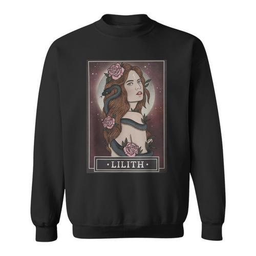 Lilith Goddess Tarot Card Book Of Shadows Sweatshirt - Bookorys UK