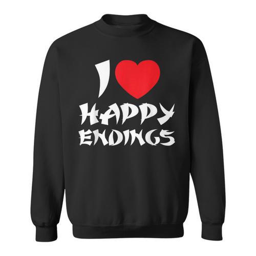 I Love Happy Endings Massage Book Reader Idea T-Shirt Sweatshirt - Bookorys DE