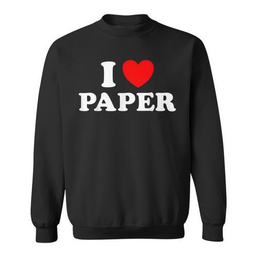 I Love Paper Page Book Drawing Handmade Art Craft News Sweatshirt - Bookorys UK