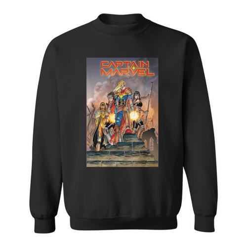Marvel Comixology Captain Marvel Revolution Comic Book Cover Sweatshirt - Bookorys DE