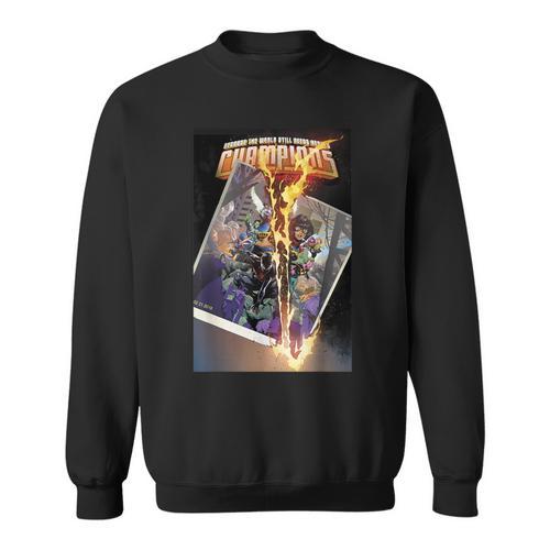 Marvel Comixology Champions Unlimited Comic Book Cover Sweatshirt - Bookorys DE