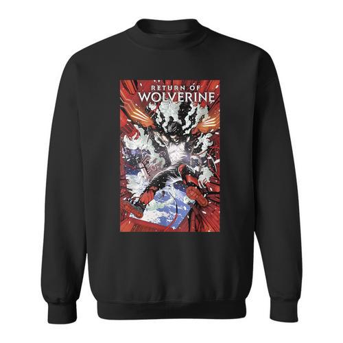 Marvel Comixology Return Of Wolverine Comic Book Cover Sweatshirt - Bookorys CA