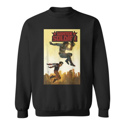 Marvel Comixology Winter Soldier 3 Of 5 Comic Book Cover Sweatshirt - Bookorys