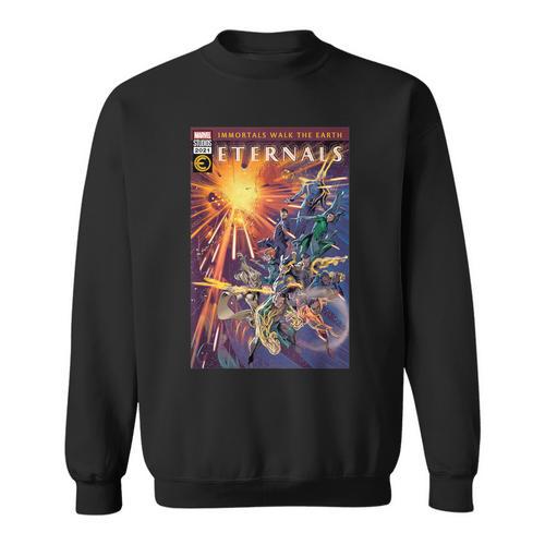 Marvel Eternals Comic Book Cover Immortals Walk The Earth Sweatshirt - Bookorys DE