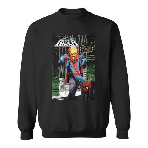 Marvel Ghost Rider Destroys Marvel History Comic Book Cover Sweatshirt - Bookorys AU