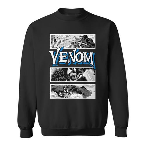 Marvel Venom Comic Book Illustrations Panel Graphic T-Shirt Sweatshirt - Bookorys UK