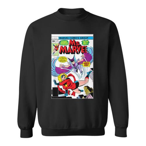Marvel X-Men Ms Marvel Vs Death-Bird Comic Book Cover Sweatshirt - Bookorys CA