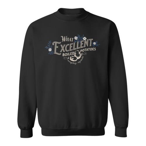 Meme Book Lovers For Women What Excellent Boiled Potatoes Exemplary Vegetable Small Sweatshirt - Bookorys
