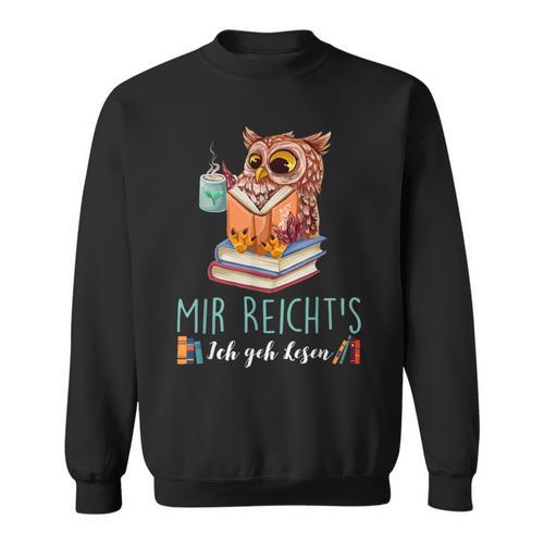 Mir Reicht's Ich Geh Resen Books Reading Fan Bookworm Owls Sweatshirt - Bookorys