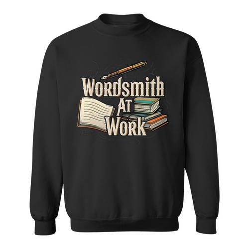 Wordsmith At Work Vintage Writer & Author Pen Book Lover Sweatshirt - Bookorys