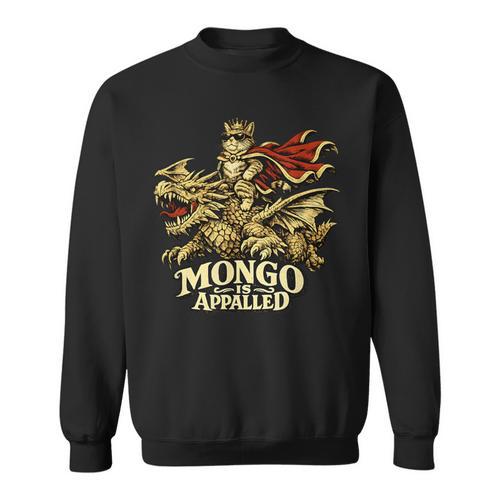 Mongo Is Appalled Princess Cat Riding Dinosaur Book Lover Sweatshirt - Bookorys AU