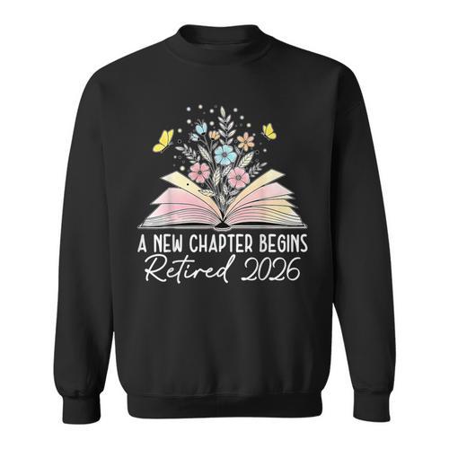 A New Chapter Begins Book Floral Bloom Sweatshirt - Bookorys DE