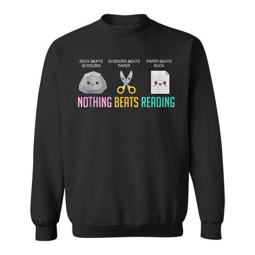 Nothing Beats Reading National Library Week World Book Day Sweatshirt - Bookorys