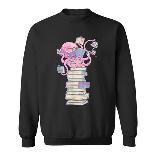 Octopus Bookworm Fun Reading Tee For Book Lovers Sweatshirt - Bookorys DE